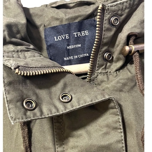 Love Tree Olive Green Hooded Jacket - Picture 10 of 16